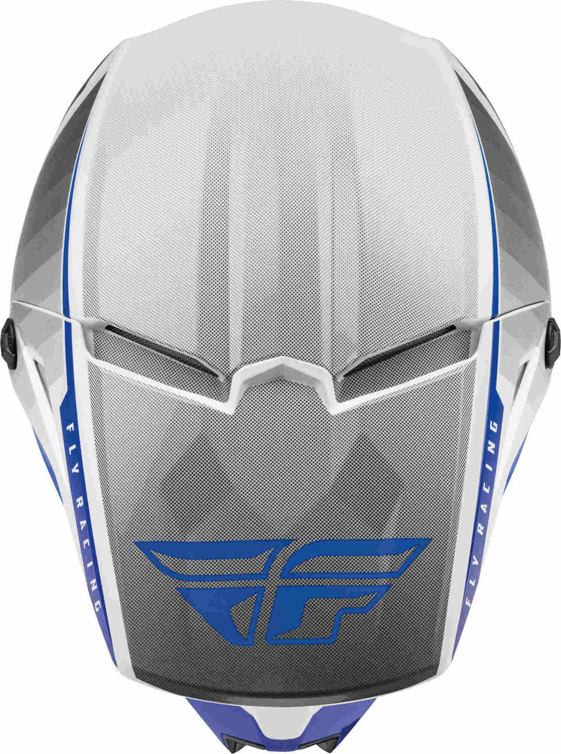 Fly Racing Kinetic Drift Youth Cască de motocross Albastru/Alb Y/L (51/52) Figura 2