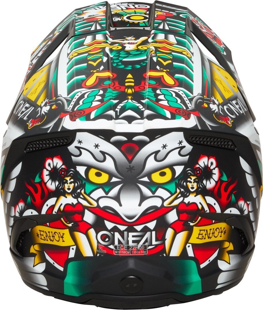 Oneal 3SRS Inked Casco da motocross Multicolore 2XL Figura 4