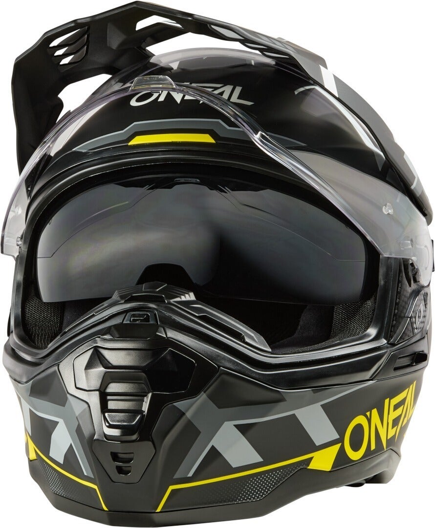 Oneal D-SRS Square V.25 Motocross hjelm sort mat/grå/neon-gul L Figur 6