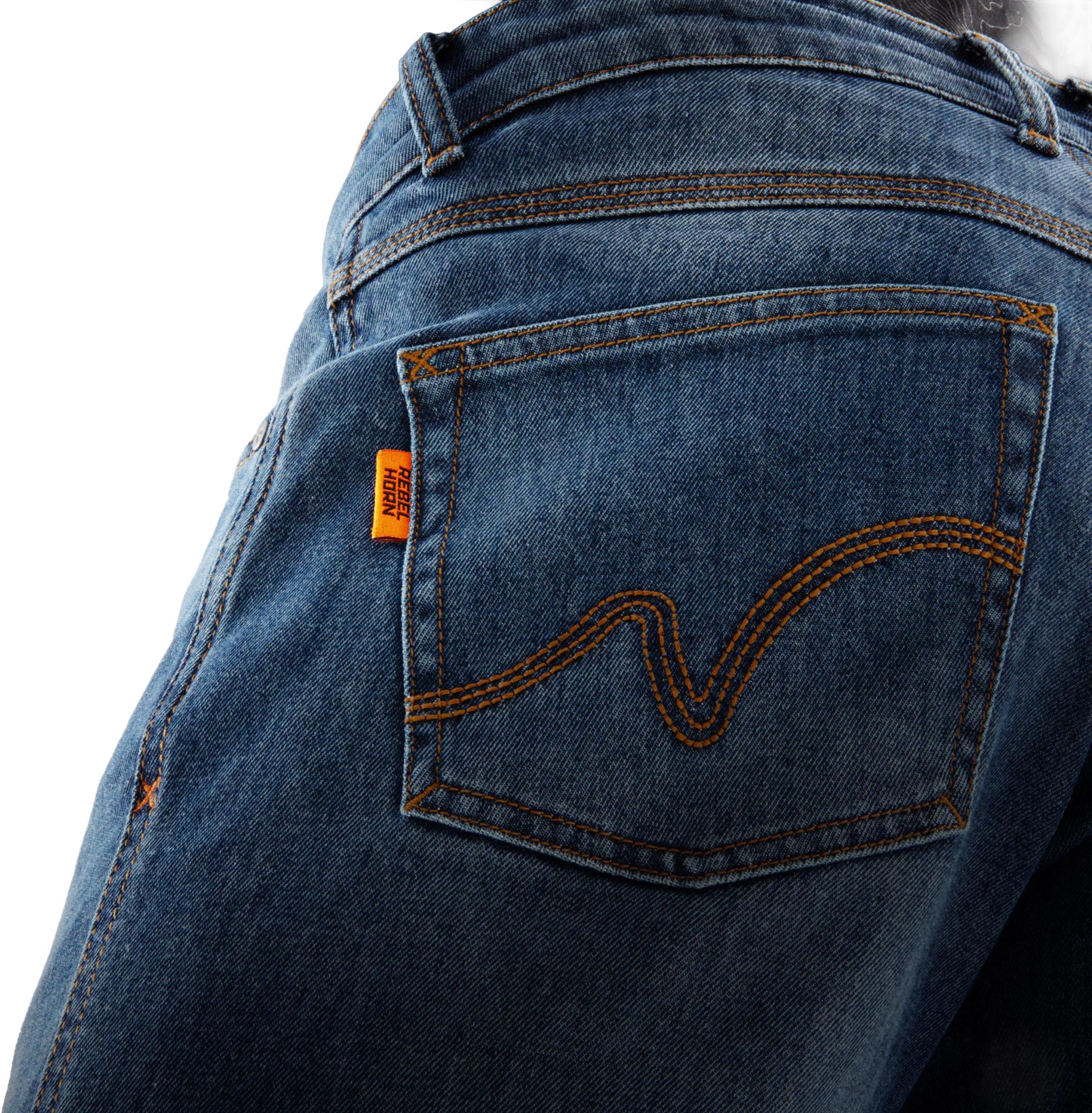 Rebelhorn Bronco Motorcycle Jeans blue washed out 32/32 Figure 3