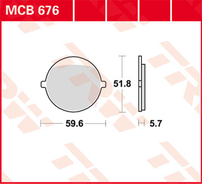 TRW Lucas Bremsbelag MCB676 Figur 1
