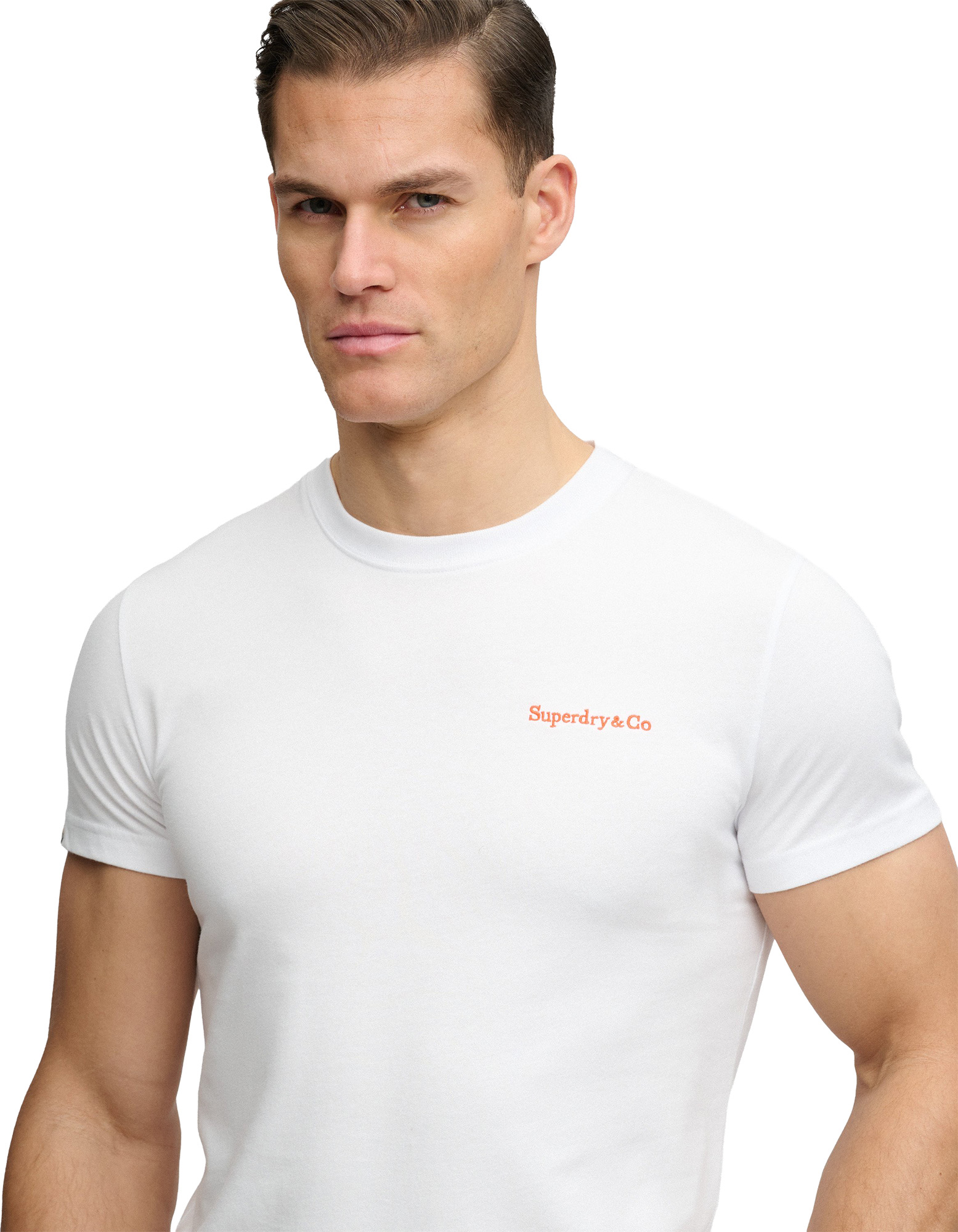 Superdry & Co Essential Company Logo T-Shirt weiß/orange M Abbildung 4