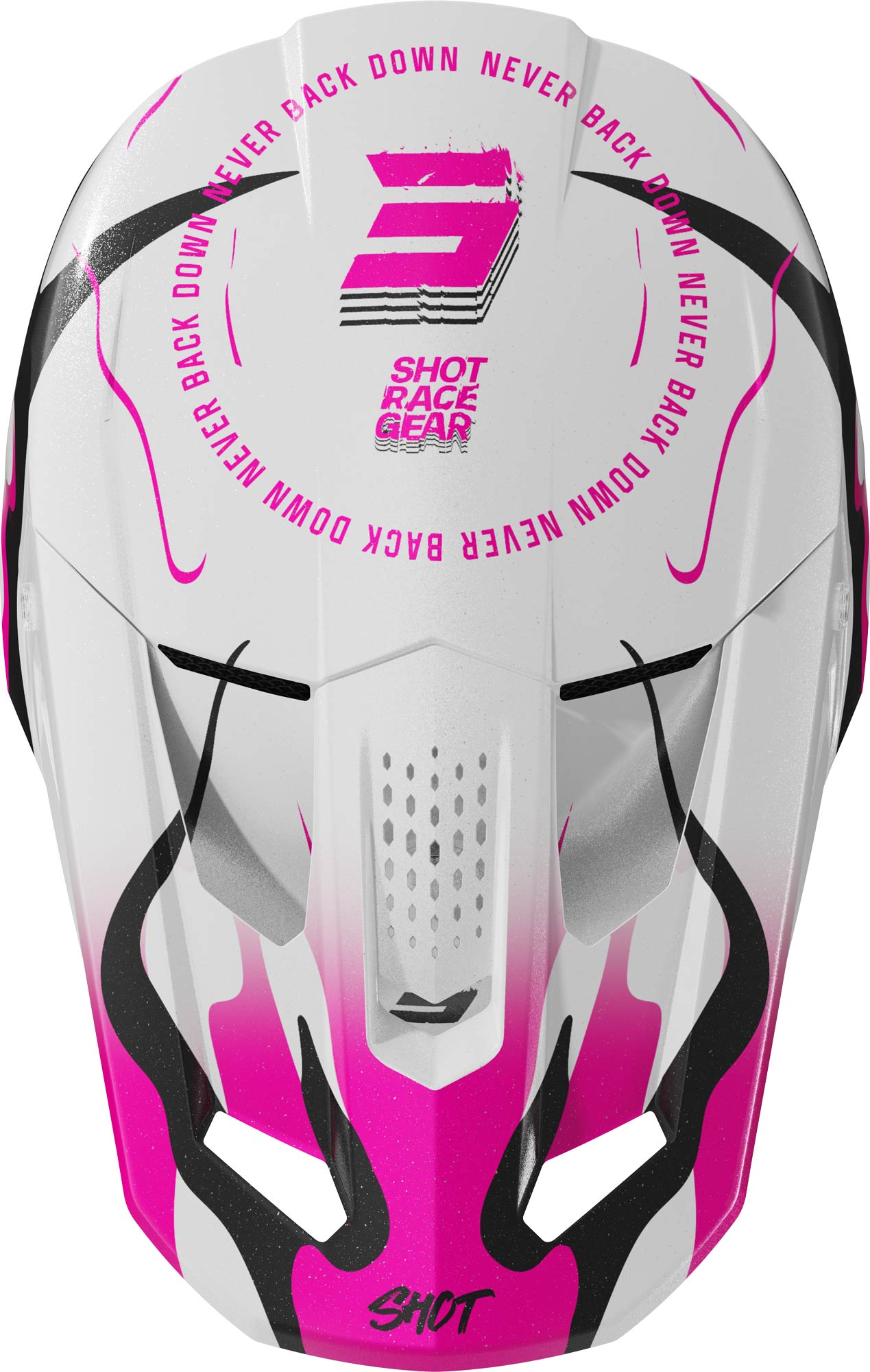 Shot Speed Beast Motocross Helm weiß/pink XXL (63/64) Abbildung 2