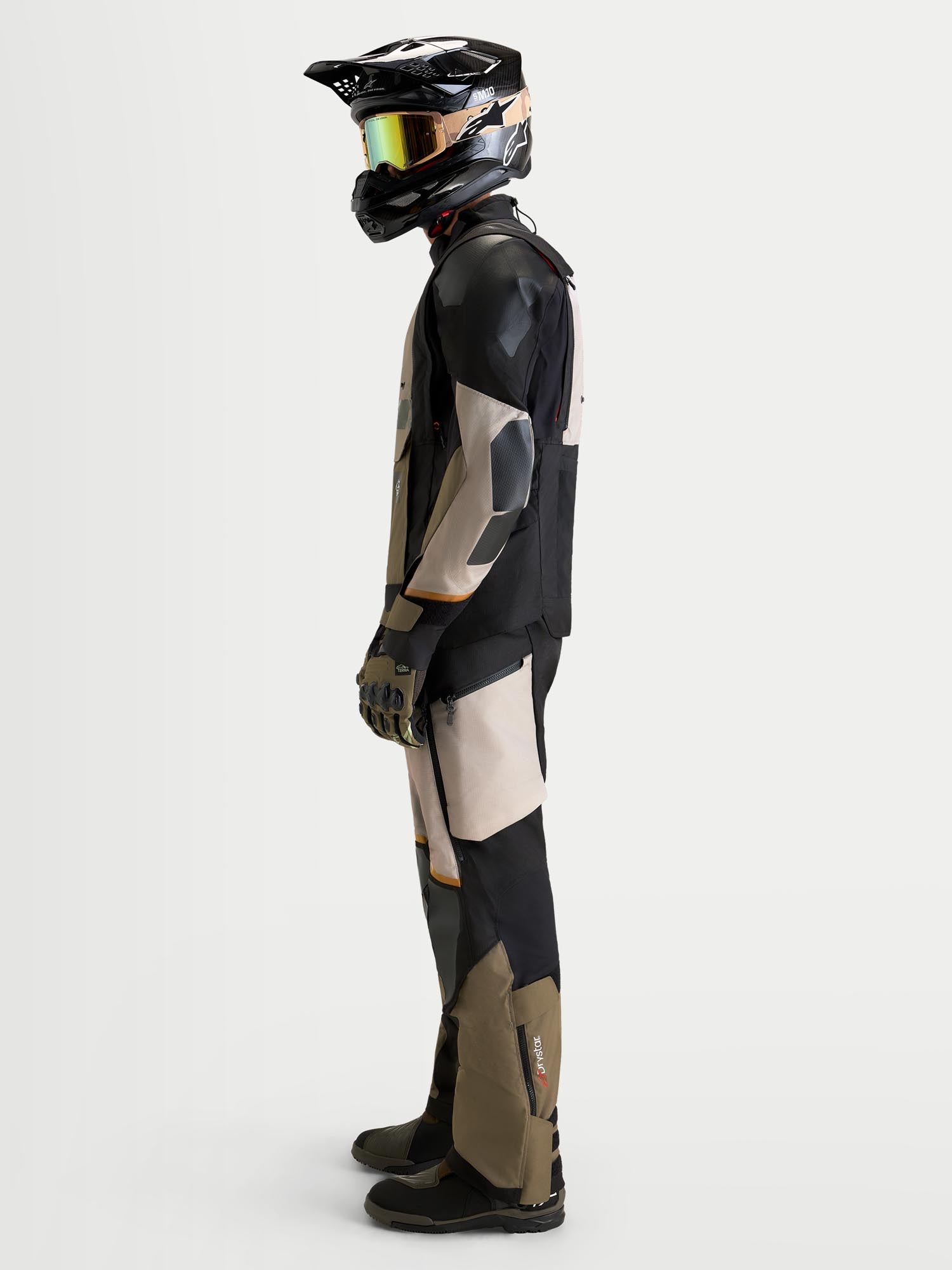 Alpinestars Harok V2 Drystar wasserdichte Motorrad Textiljacke grau/braun L Abbildung 4