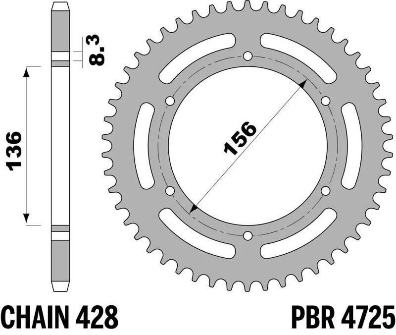 PBR Bakdrev Aluminium Standard - 428 Figur 2