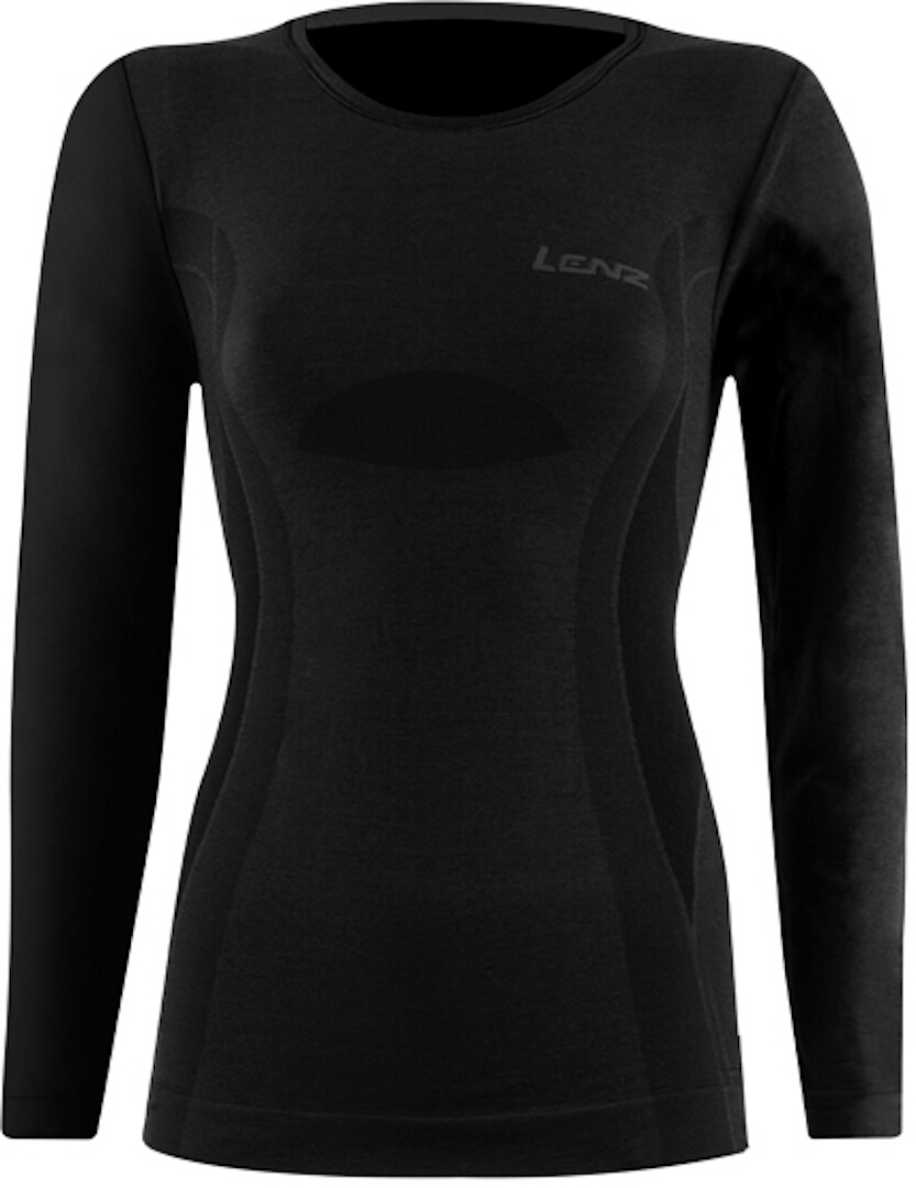 Lenz 6.0 Merino Round Neck Doamna Mânecă Lungă negru S Figura 1