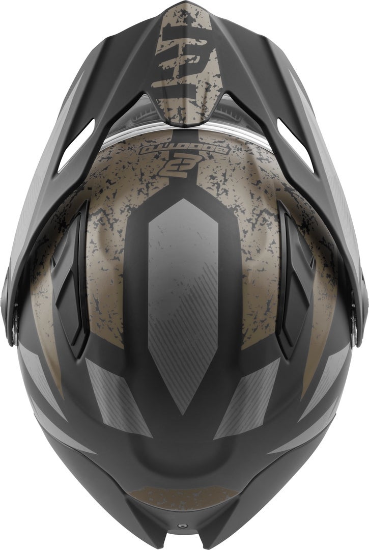 Side view of Bogotto FG-102 Safari Fiberglass Enduro Flip-Up Helmet