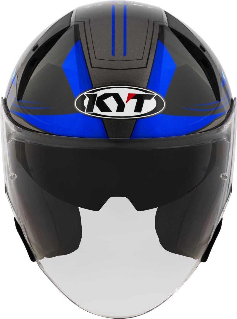 KYT TTR-Jet Led Casco Jet nero/blu S (55/56) Figura 8
