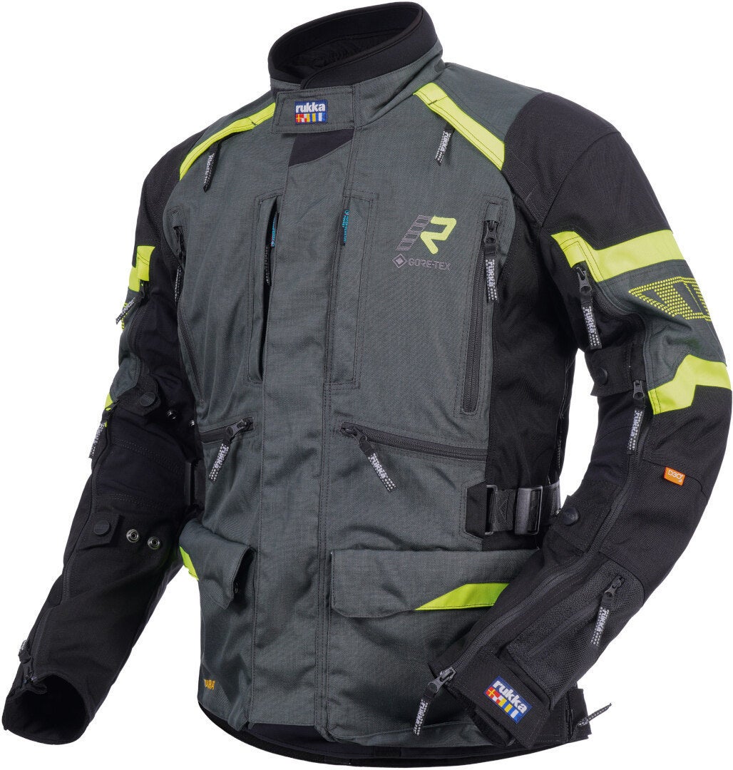 Rukka Madagasca-R Giacca tessile moto antracite/nero/giallo 48 Figura 1