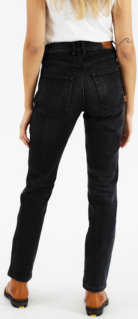 Rokker Tech Mid Straight Ladies Motorcycle Jeans black 34 Figure 4