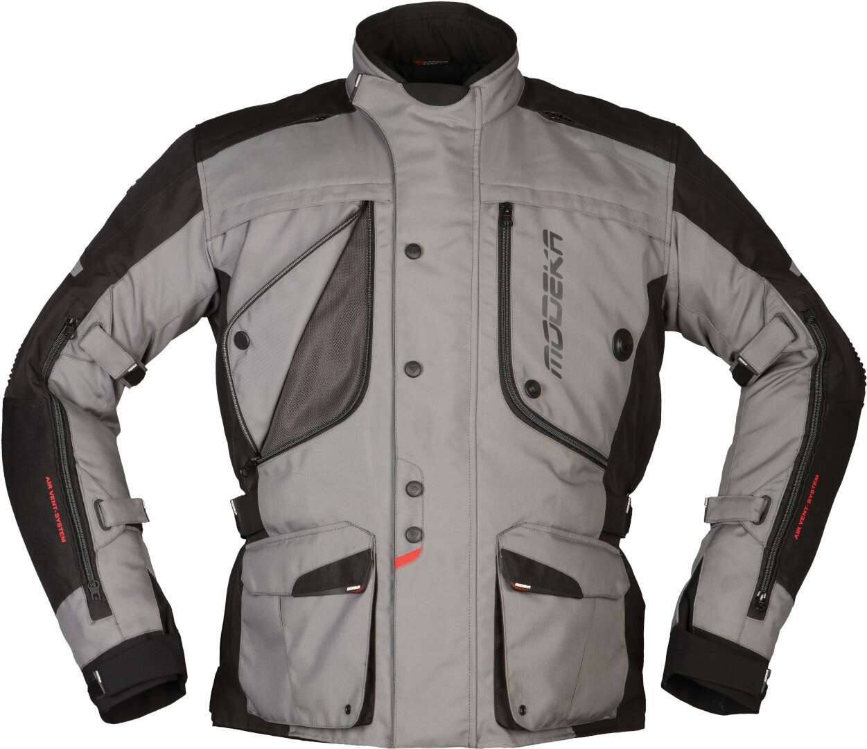 Modeka Aeris Motorcycle Textile Jacket grey/black 5XL Figure 1