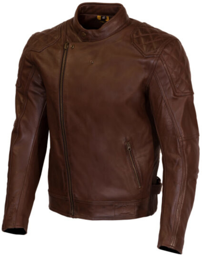 Merlin Chester D3O Cafe Motorcycle Leather Jacket brown L Figure 1
