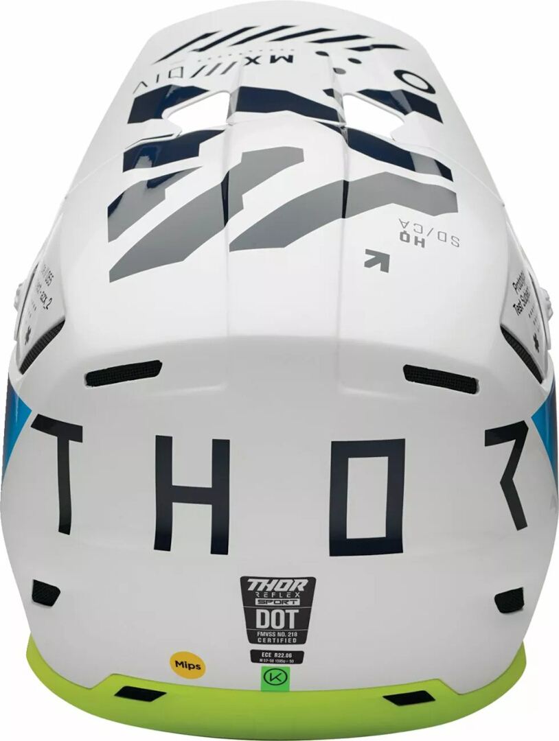 Thor Reflex Strike Casque de motocross Blanc/Bleu/Néon M (57/58) Figure 2
