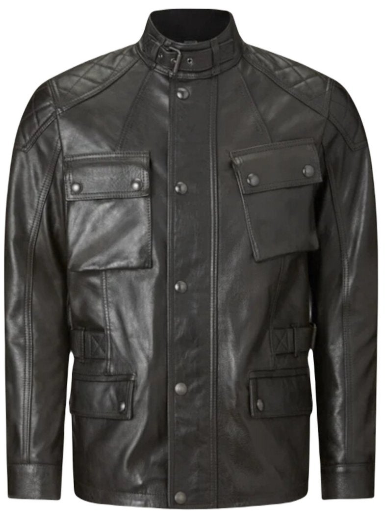 Belstaff Turner Motorcycle Leather Jacket black XXL Figure 1