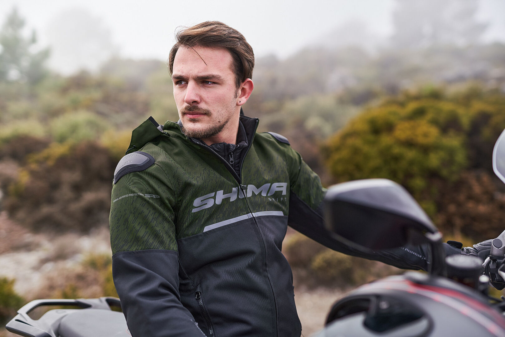 SHIMA Drift Blouson textile de moto noir/vert M Figure 5