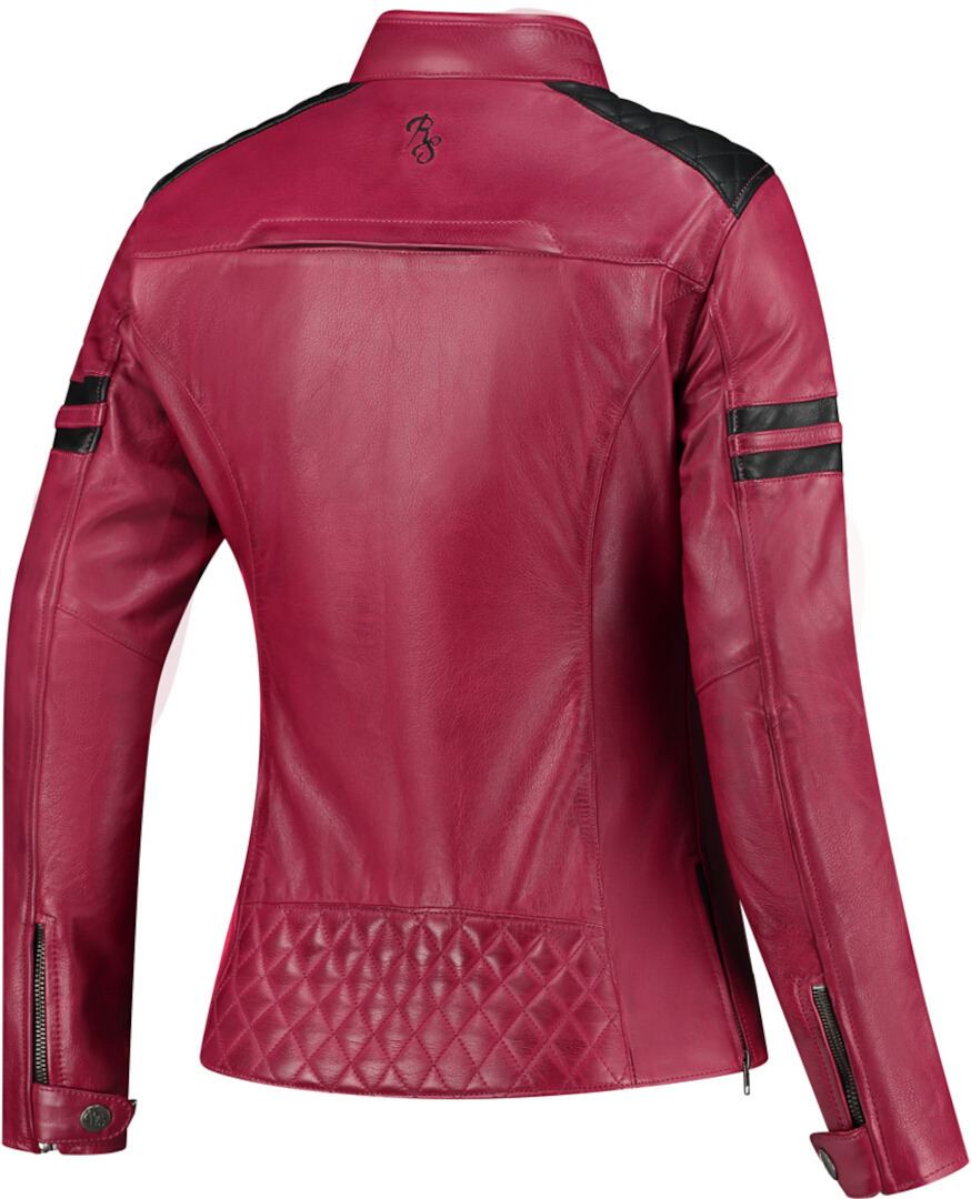 Rusty Stitches Joyce V2 Damen Motorrad Lederjacke rot/schwarz 44 Abbildung 2
