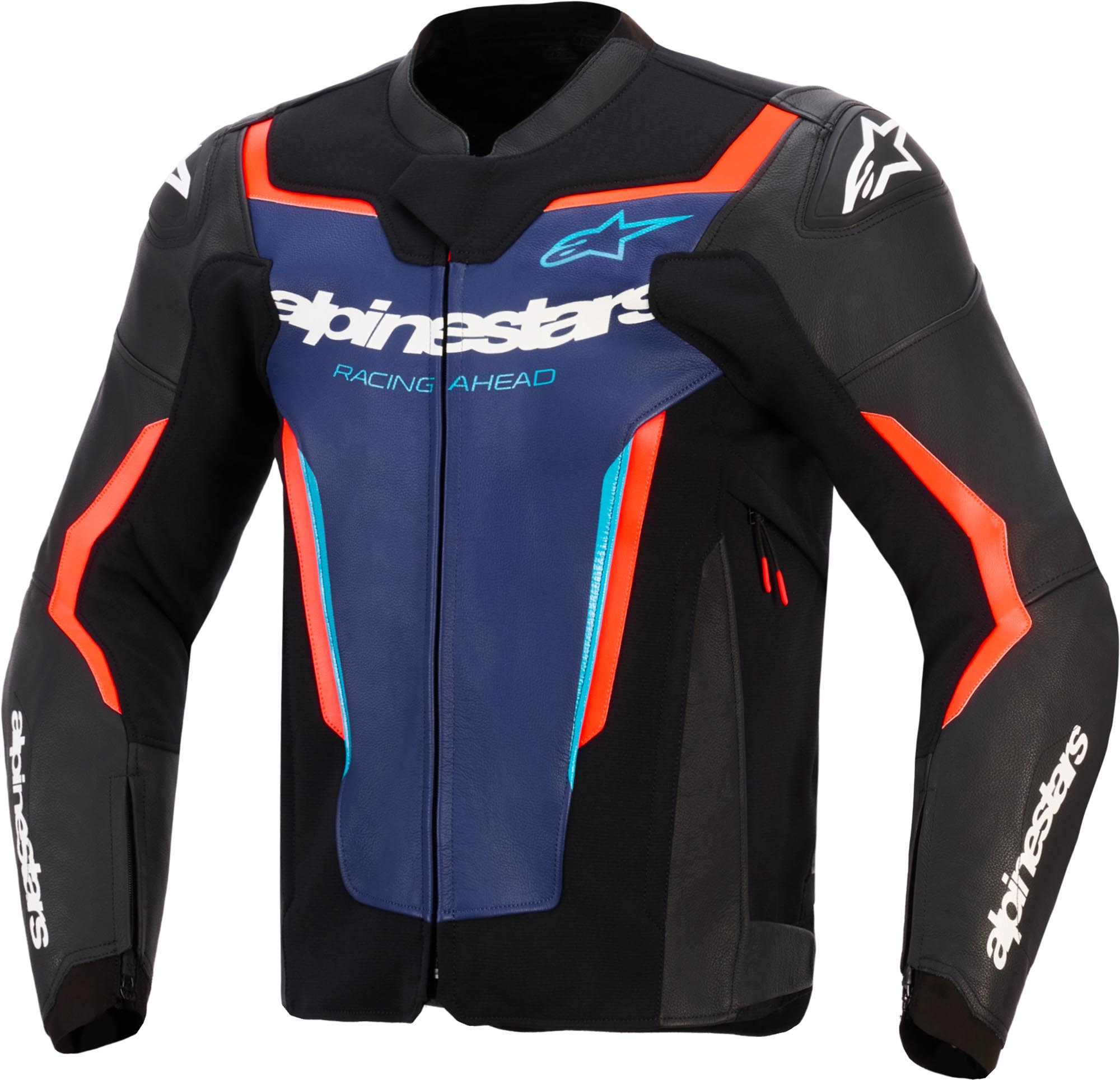 Alpinestars GP Force V2 Motorcycle Leather Jacket black/blue/red 54 Figure 1