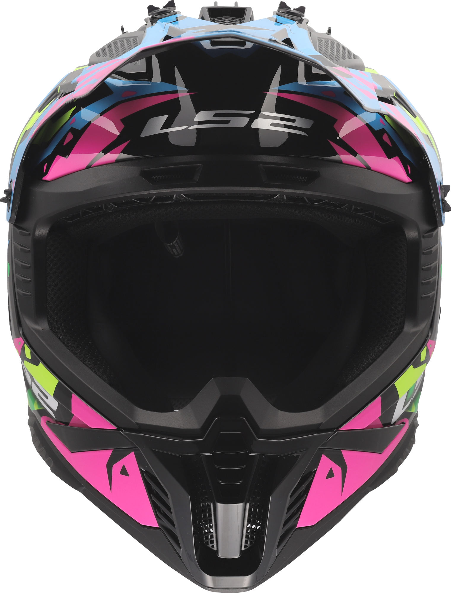 LS2 MX708 Fast II Grotesk Casco da motocross blu/verde L (59/60) Figura 8