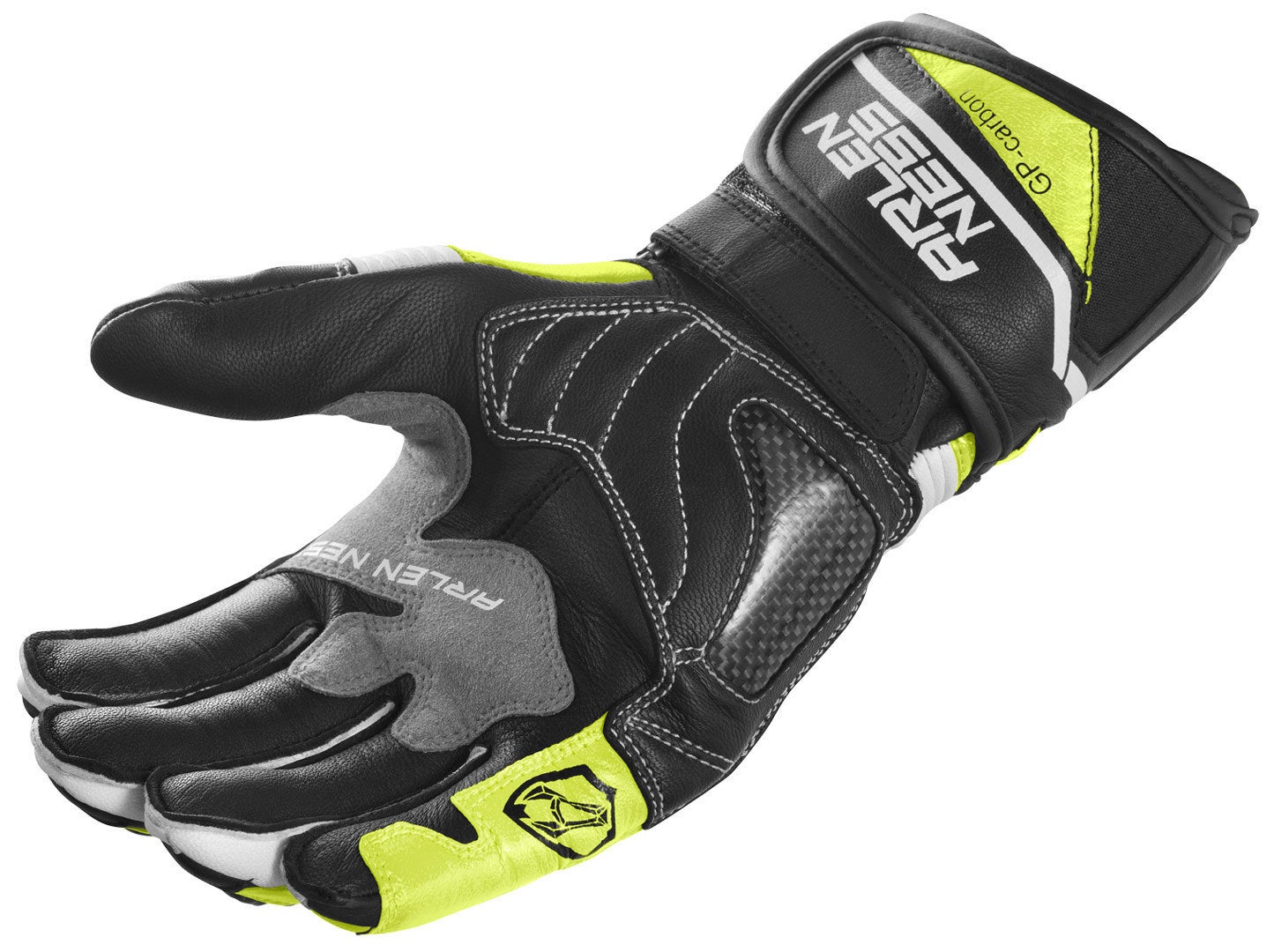 Arlen Ness Monza 2.0 Motorcykel handsker sort/hvid/neongul M Figur 2