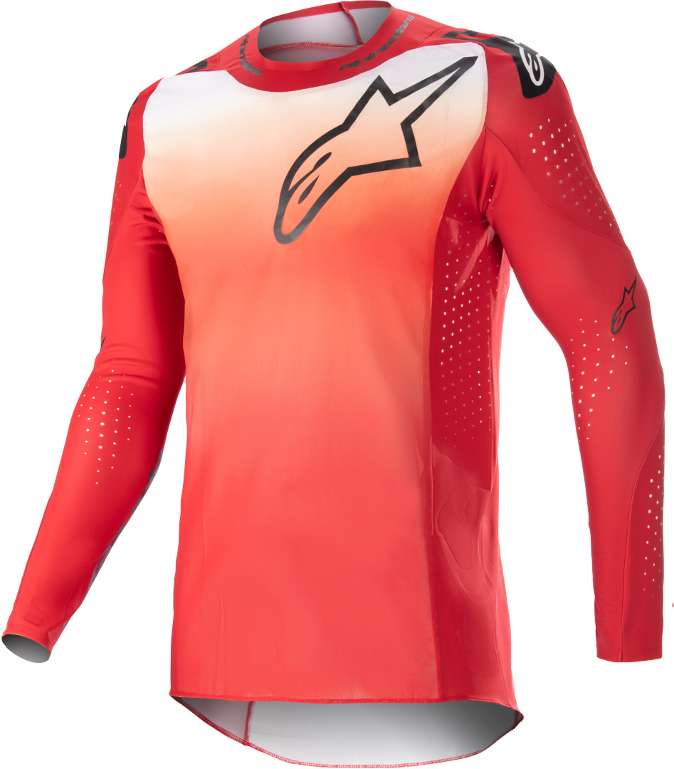 Alpinestars Supertech Risen Motorcross jersey rood/wit M Figuur 1