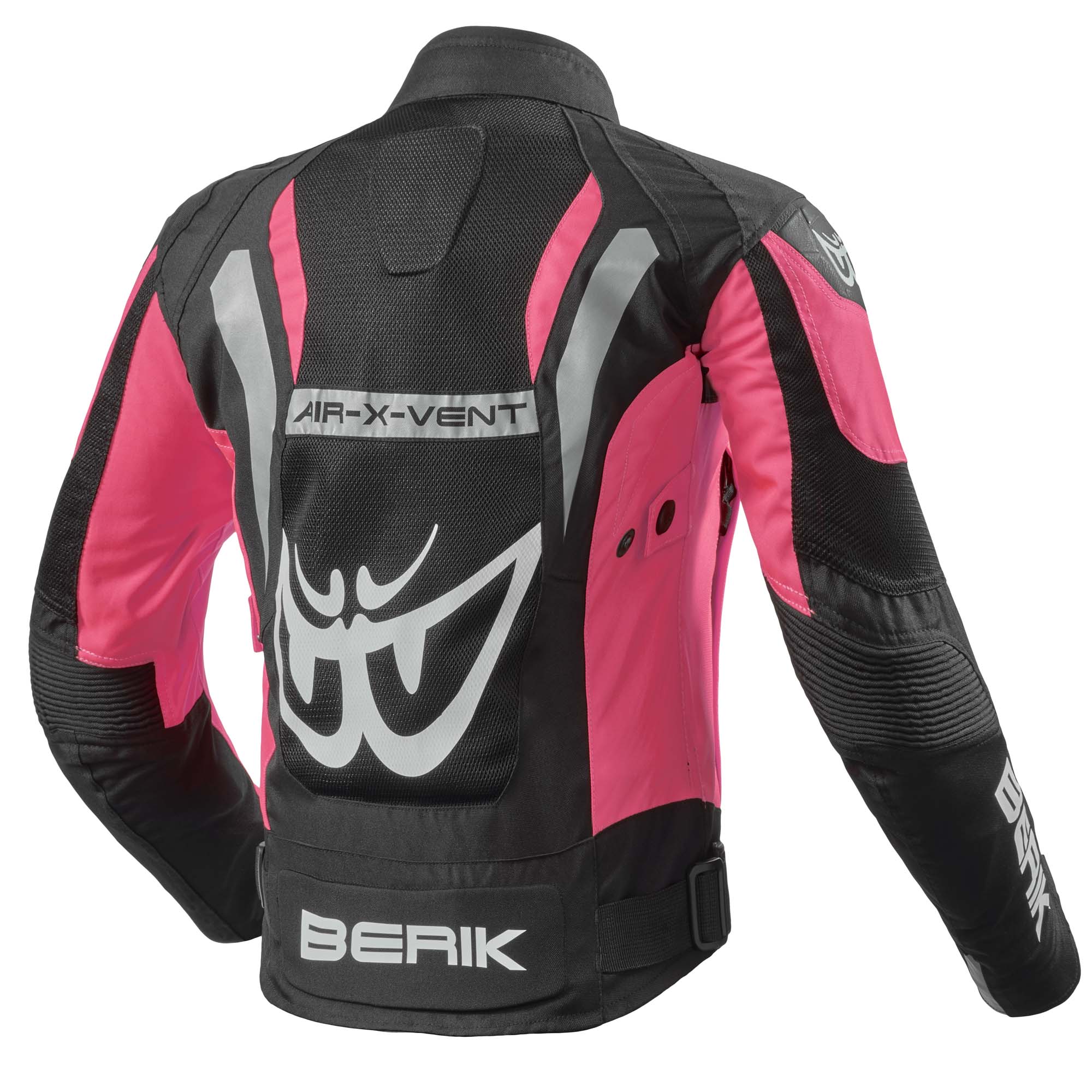 Berik Vephe Damer motorcykel tekstiljakke sort/pink 50 Figur 2
