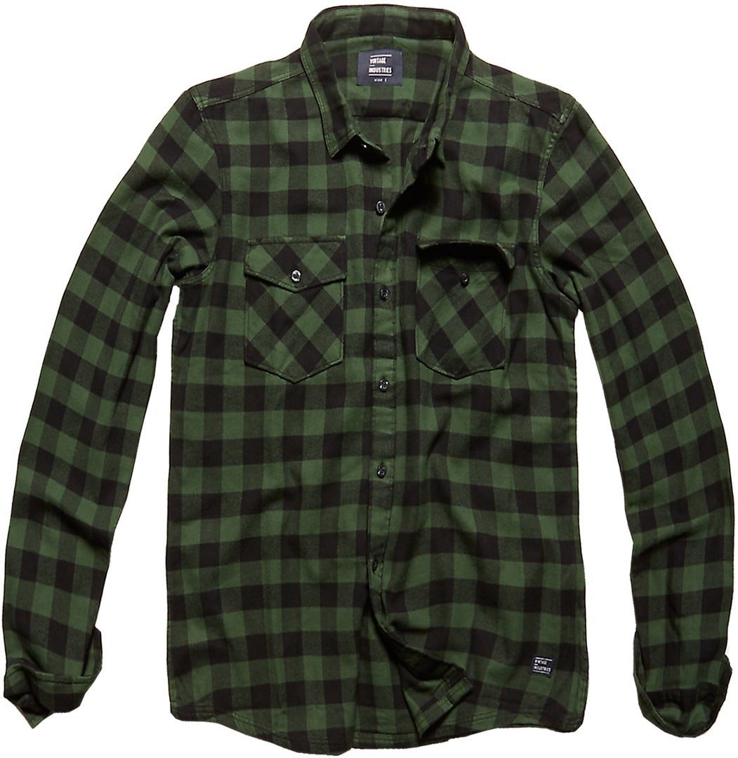 Vintage Industries Harley Camicia Verde L Figura 1