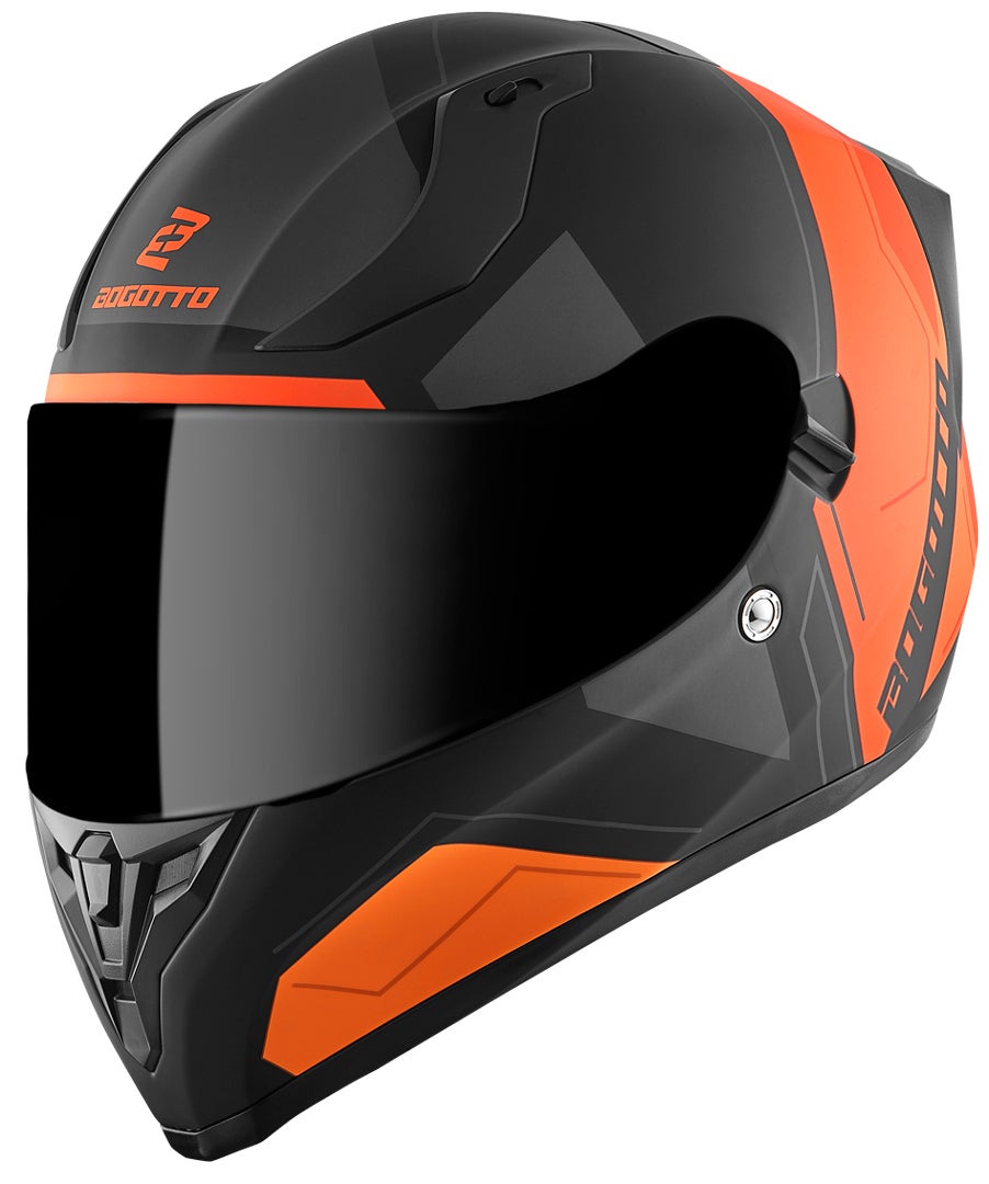 Bogotto V128 Strada Hjelm sort mat/orange L Figur 1