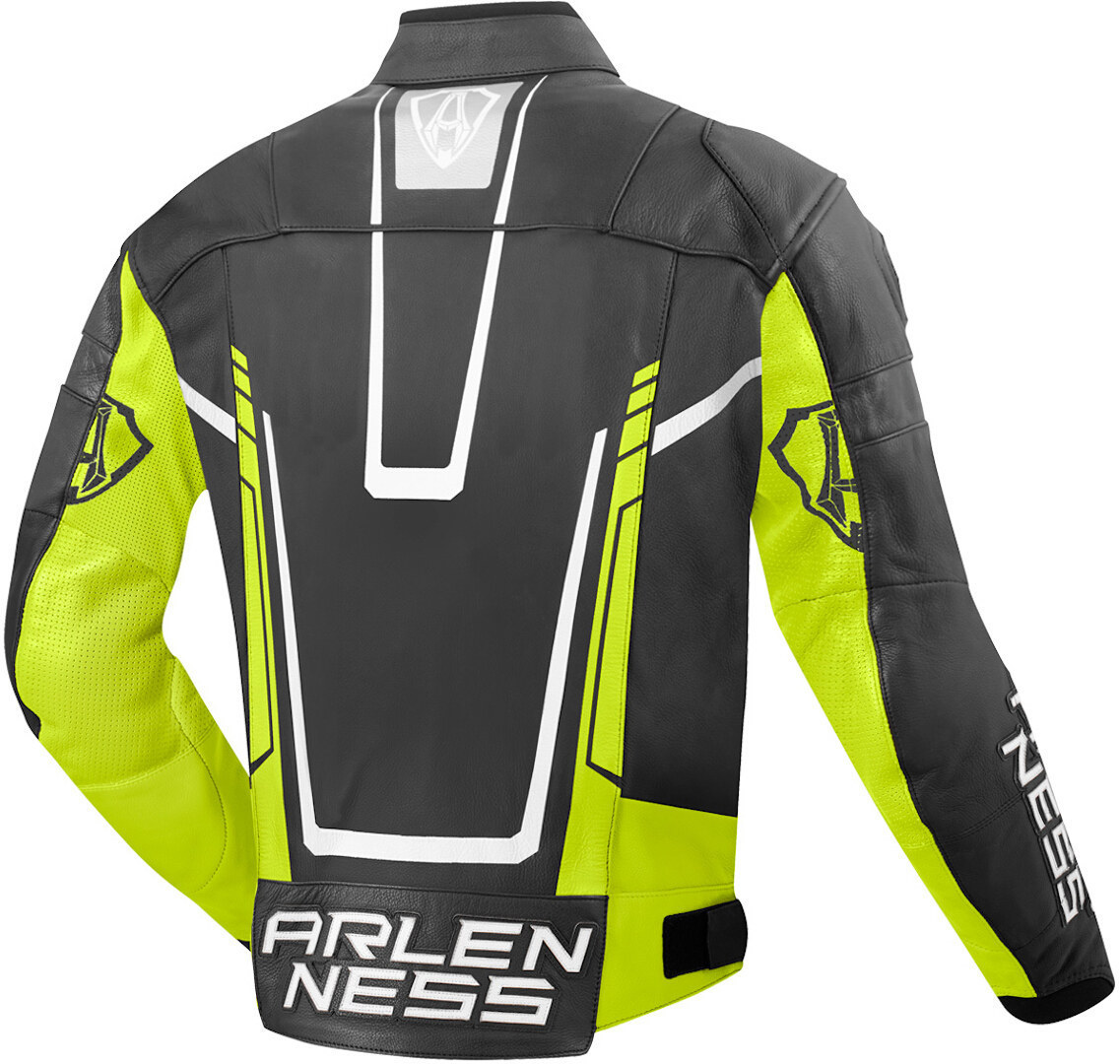 Arlen Ness Track Motorcycle Leather Jacket black/yellow 60 Figure 2