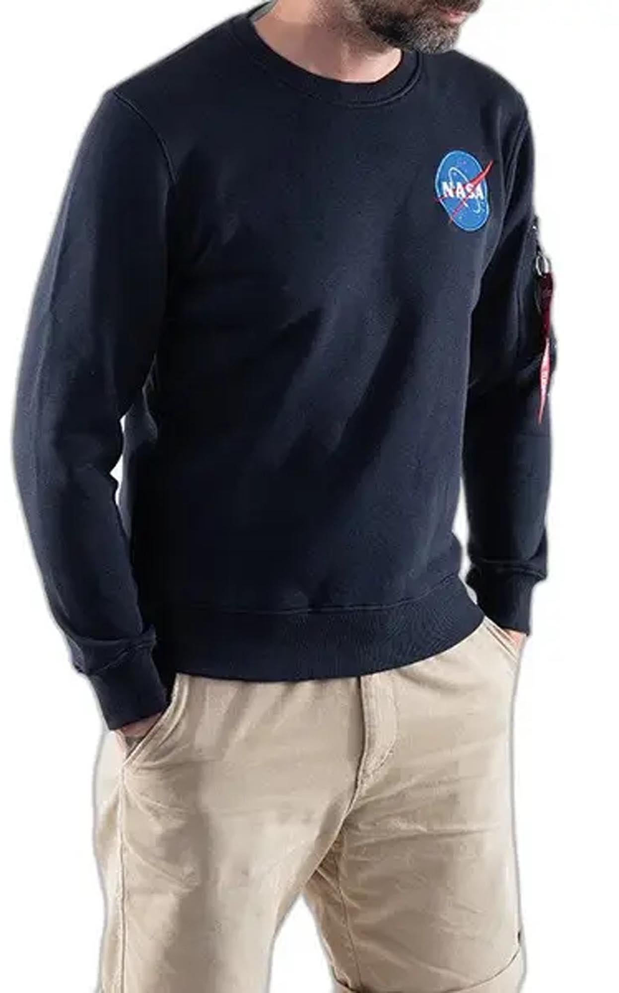 Alpha Industries Nasa Dukserica plava XS Slika 4