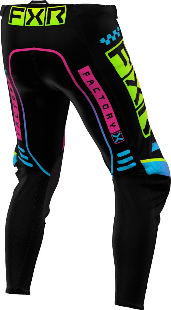 FXR Podium 2024 Youth Motocross bukser sort/neon 24 Figur 2