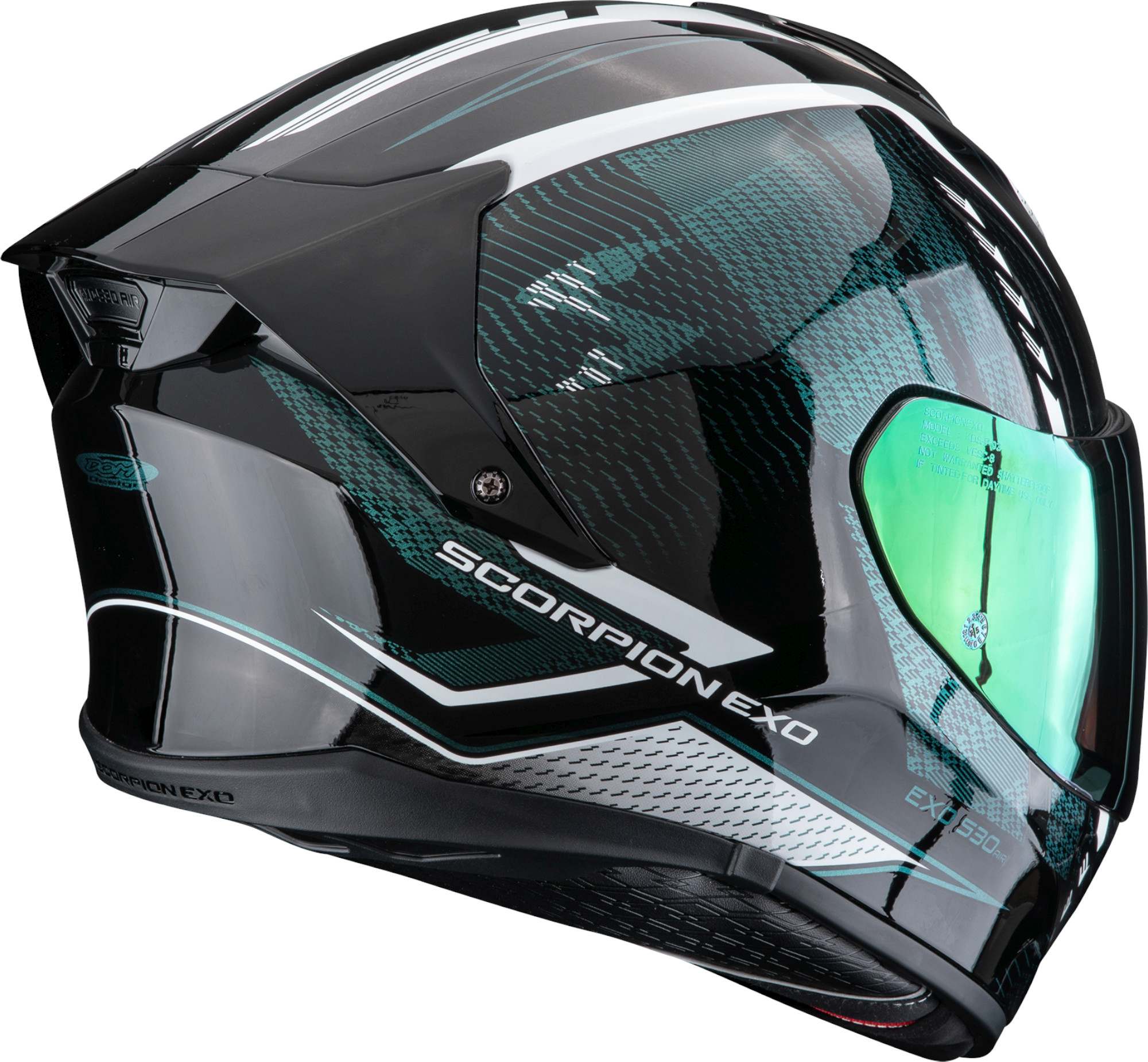 Scorpion Exo-530 Air Theras Casque intégral Noir/Blanc/Vert S (55/56) Figure 3