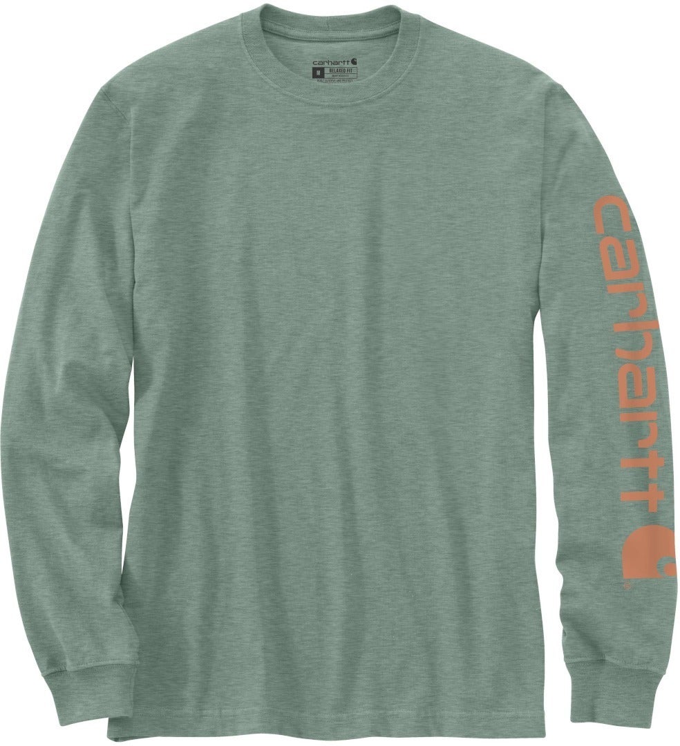 Carhartt Logo Manga longa verde/laranja XXL Figura 1