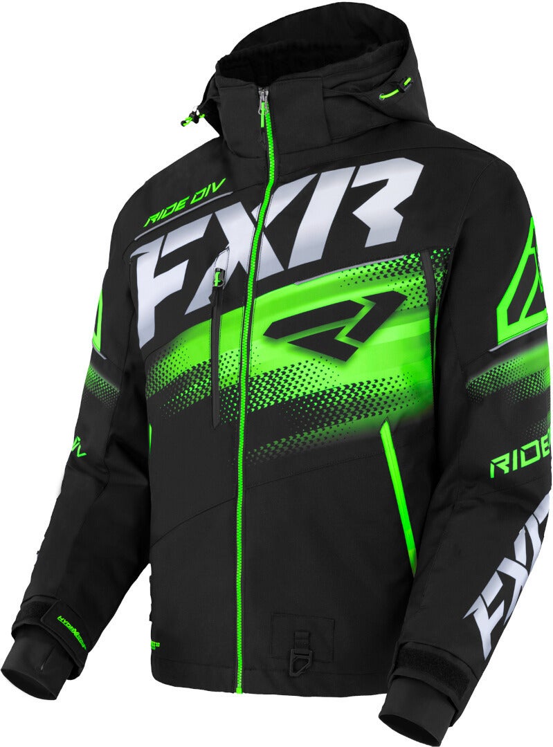 FXR Boost FX 2-in-1 2023 Snowmobile Jacket black/green XXL Figure 1