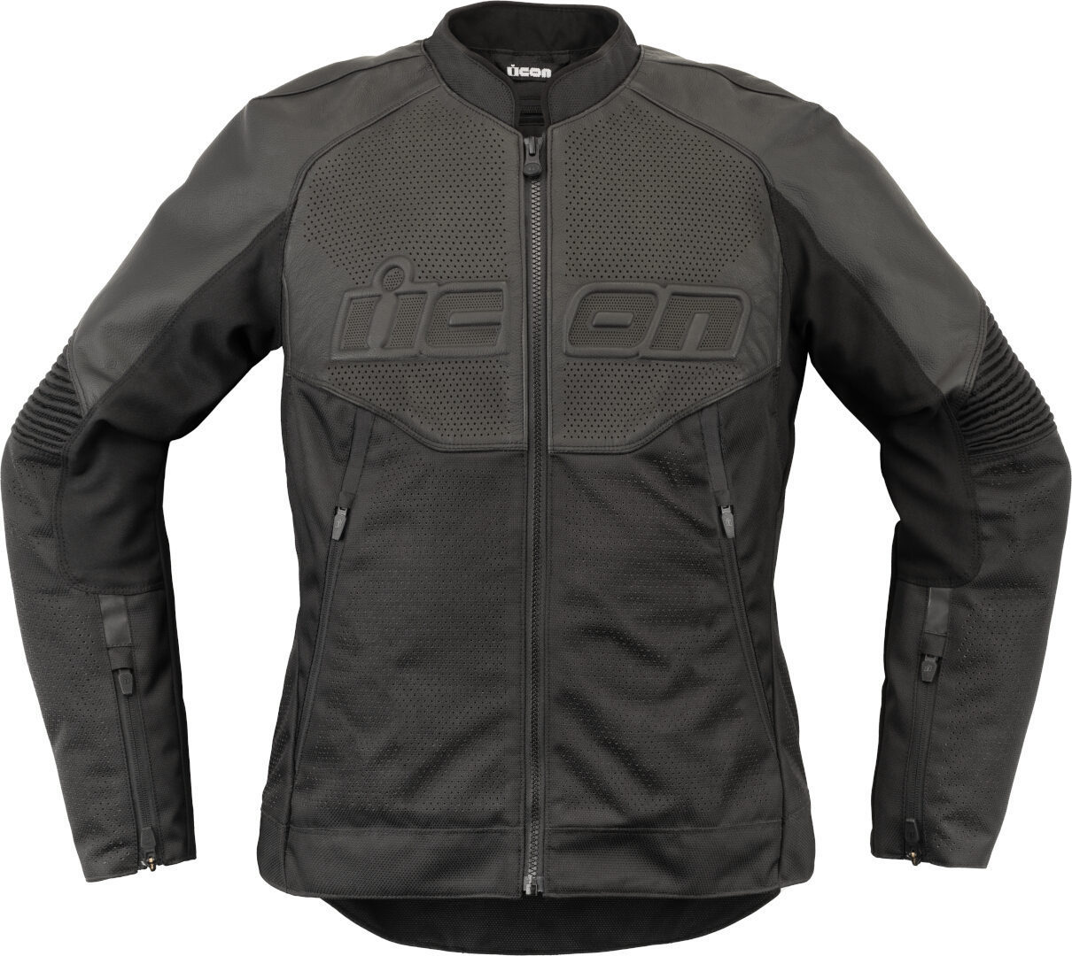 Icon Overlord3 Jachetă perforată din piele / textile pentru motociclete pentru doamne M Figura 1