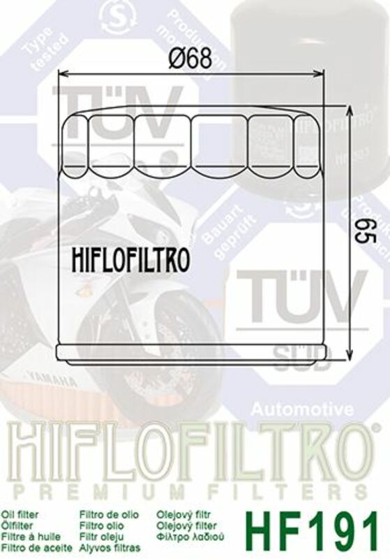 Hiflofiltro Oljefilter - HF191 Figur 4