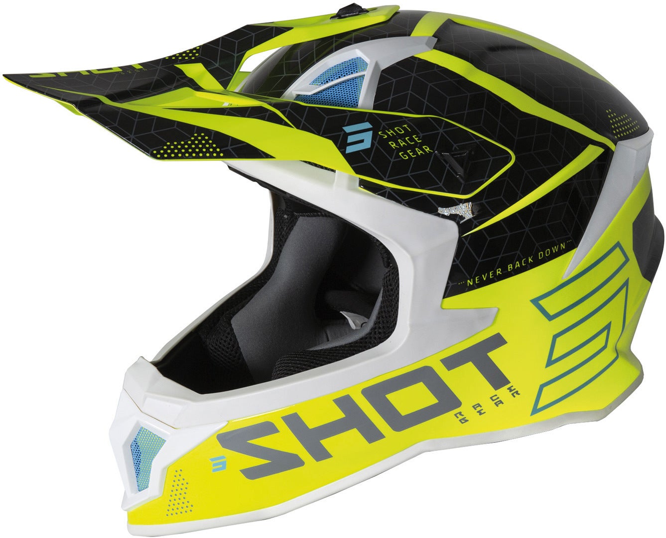 Shot Lite Core Motocross Helmet neon yellow L (59/60) Figure 1