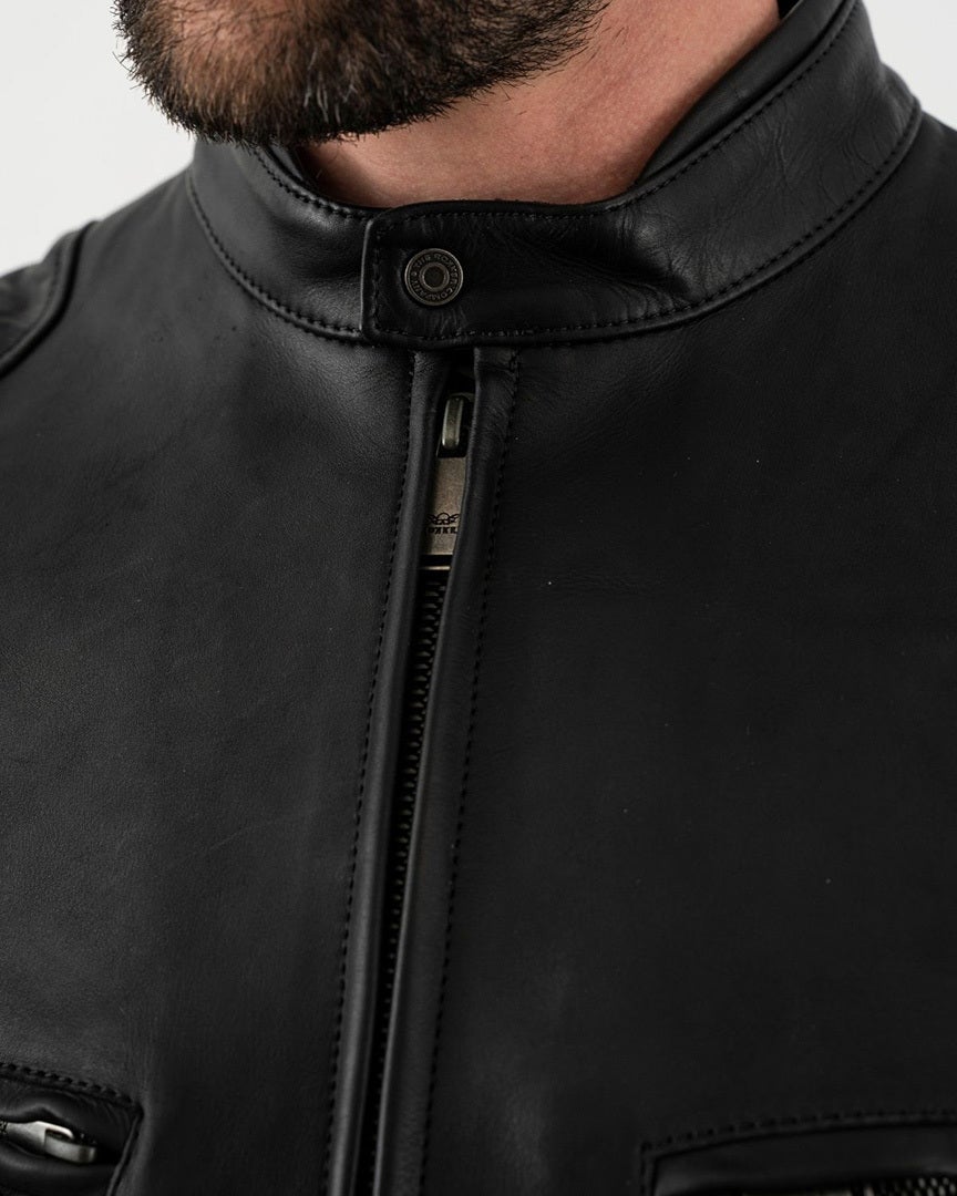 Rokker Goodwood Motorcycle Leather Jacket black XL Figure 11