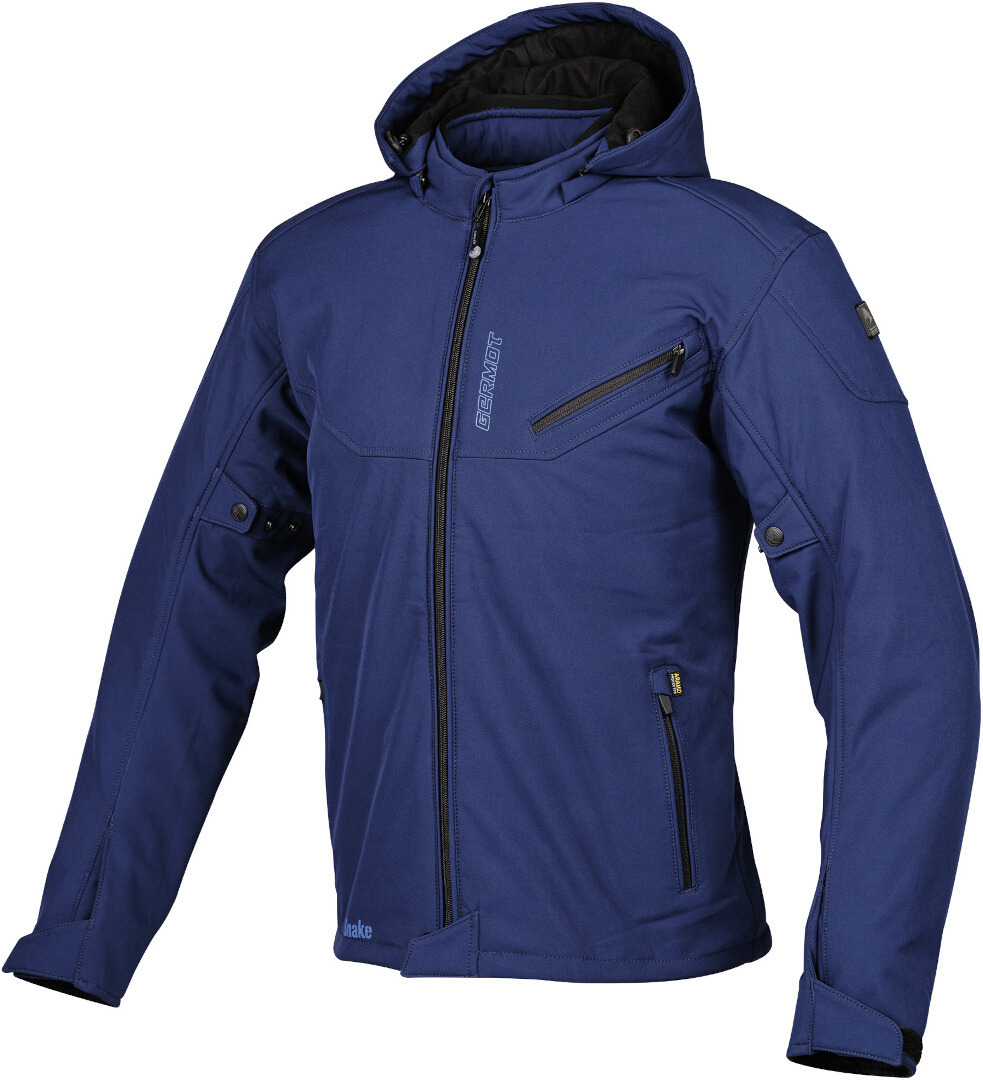 Germot Snake waterproof Motorcycle Softshell Jacket blue L Figure 1