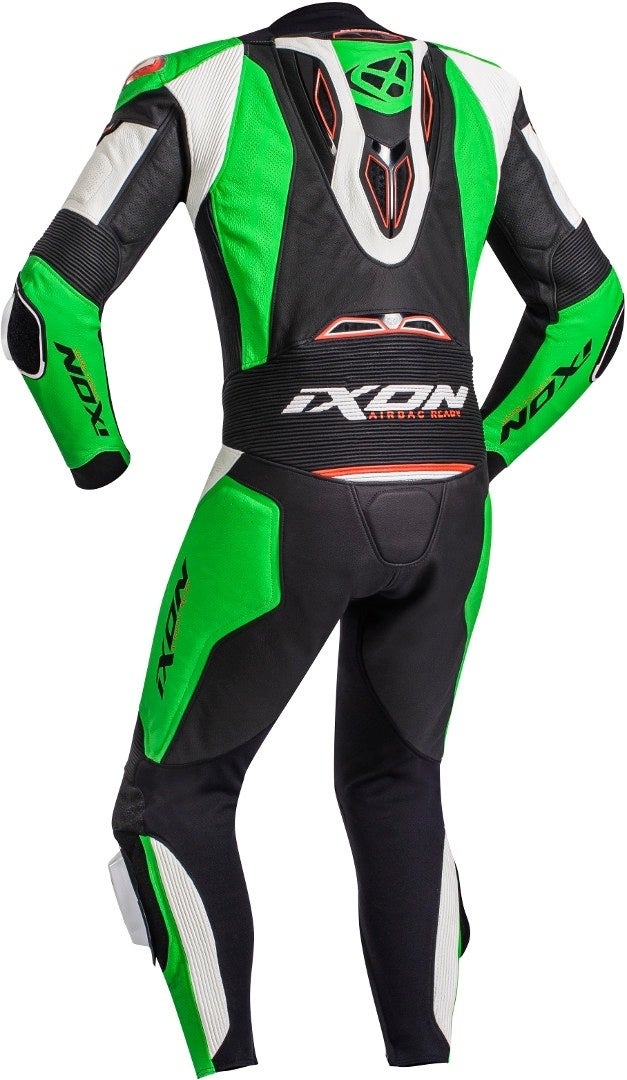 Ixon Vendetta Evo One Piece Motorcycle Leather Suit black/white/green S Figure 2