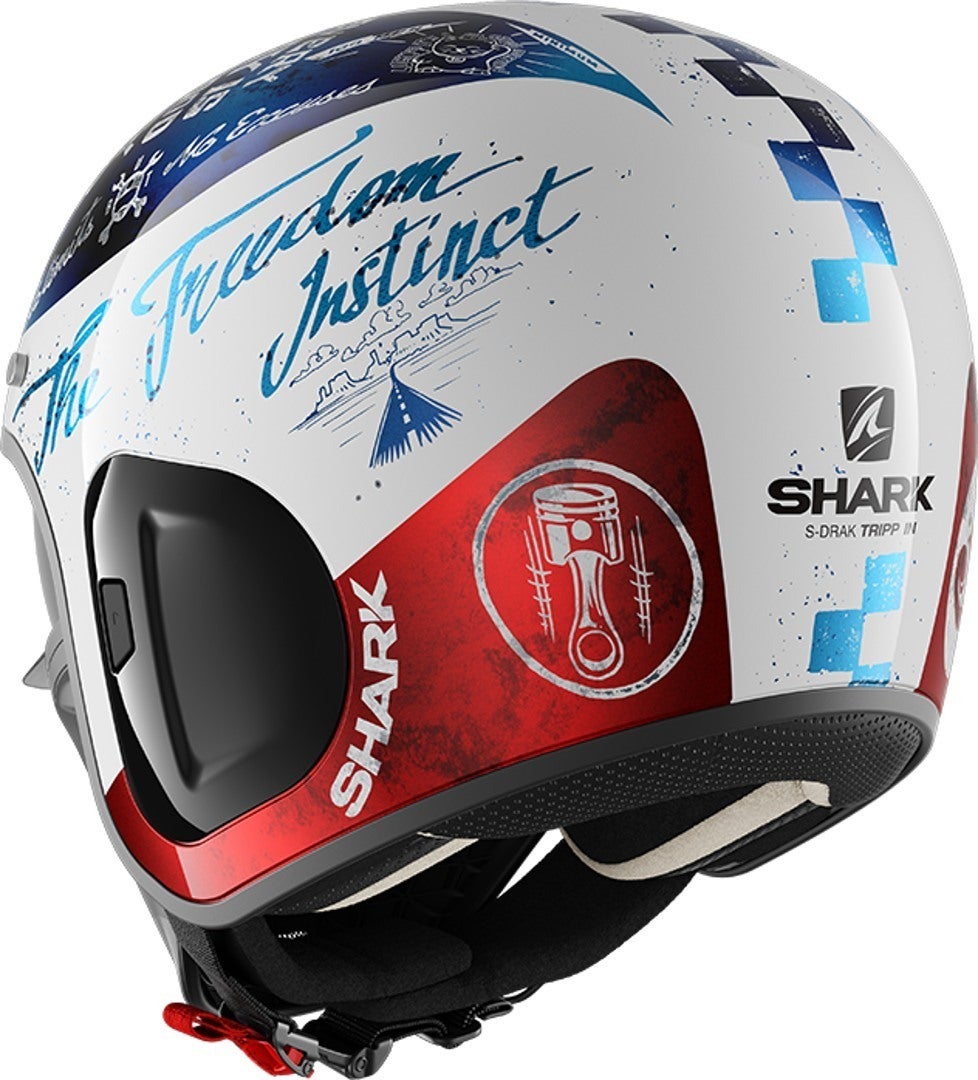 Shark S-Drak 2 Tripp In Jet Hjelm hvit/svart S (55/56) Figur 3