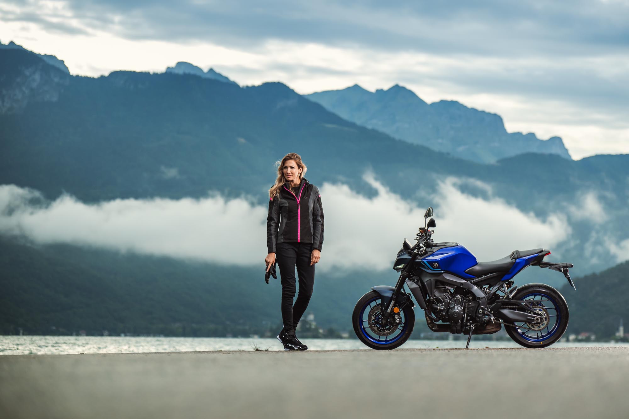 Ixon Burning Jachetă textilă pentru motociclete pentru doamne Negru/Gri/Roz 2XL Figura 4