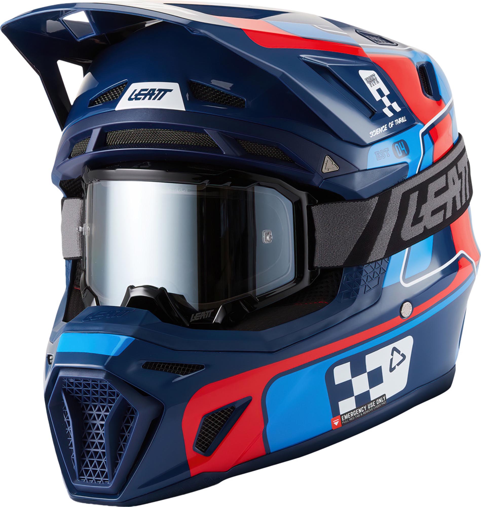 Leatt Moto 8.5 V27 Motocross Helmet with Goggles blue/red S (55/56) Figure 1