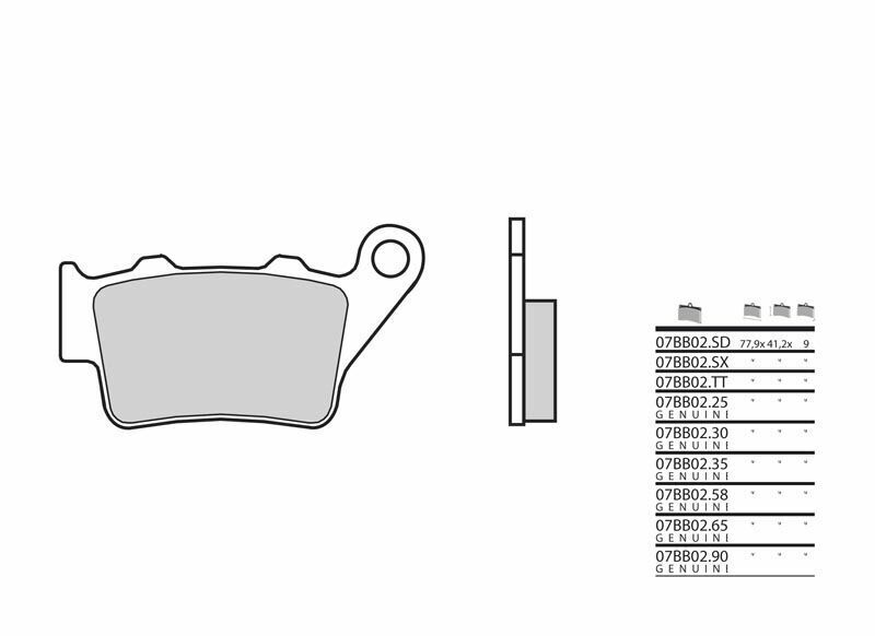 Brembo S.p.A. Bromsbelägg Off-Road sintrad metall - 07BB02SX Figur 2