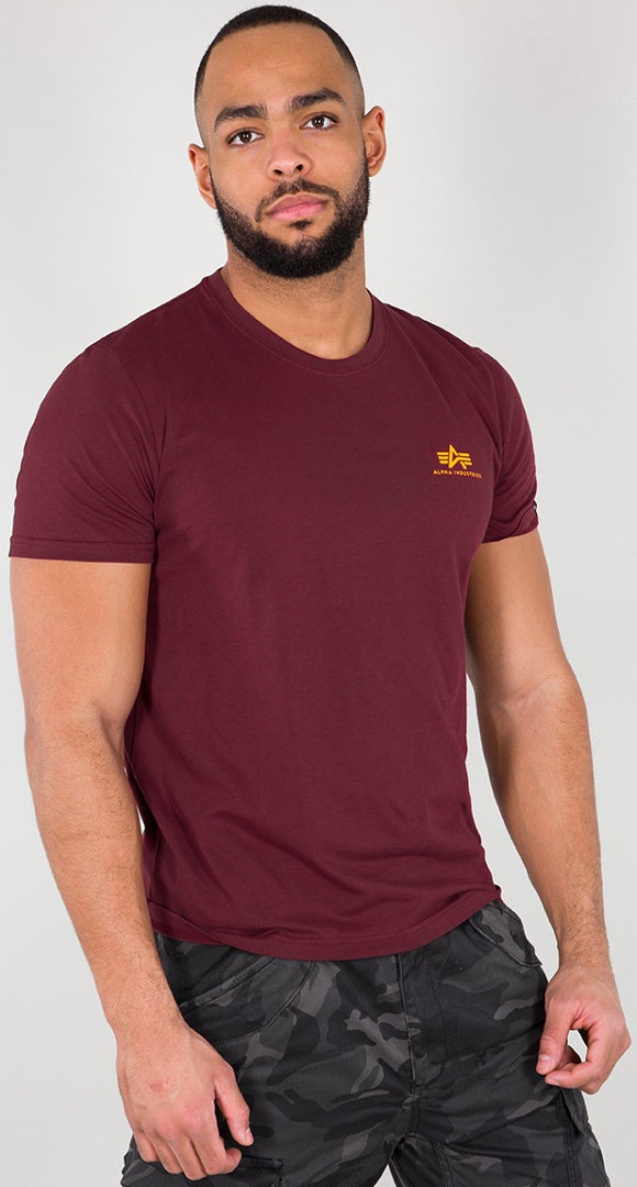 Alpha Industries Basic T Small Logo T-Shirt burgunderrot S Abbildung 1
