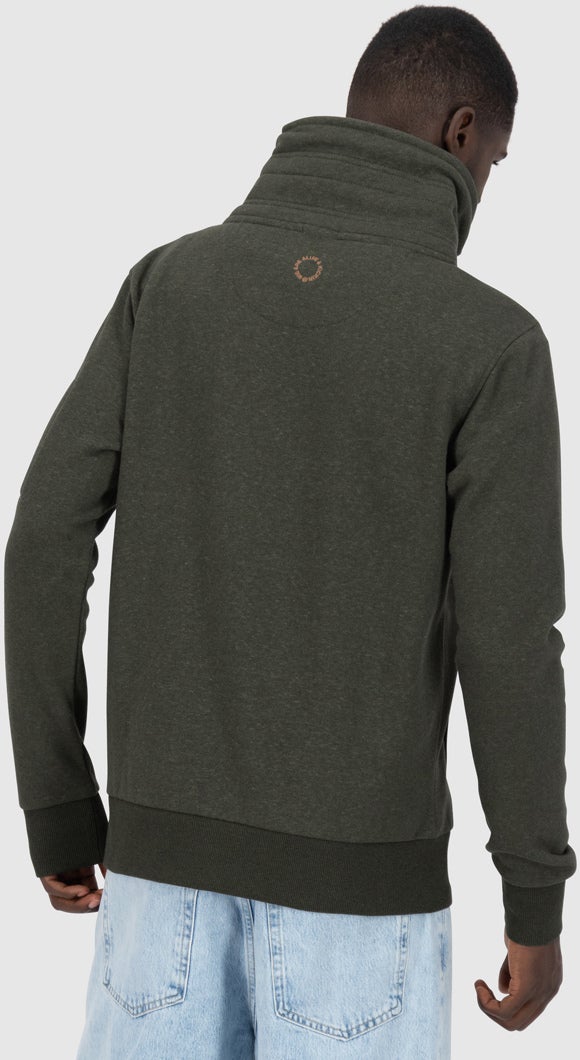 Alife And Kickin EliasAK A Zip Sweatshirt Moletom com zíper marrom/cinza S Figura 4