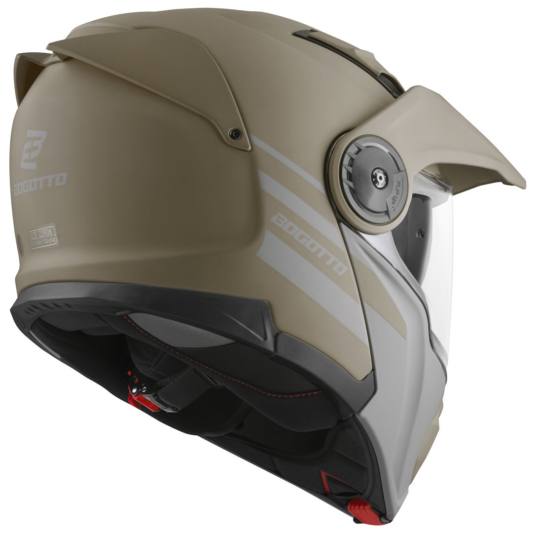 Bogotto FG-102 Duo Fiberglas Klapphelm braun matt XXXL Abbildung 4