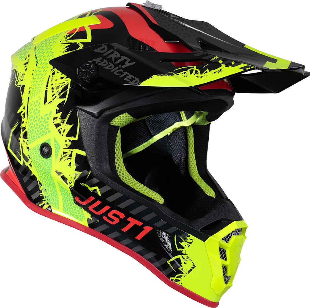 Just1 J38 Mask Casco motocross giallo/rosso/nero L (59/60) Figura 5