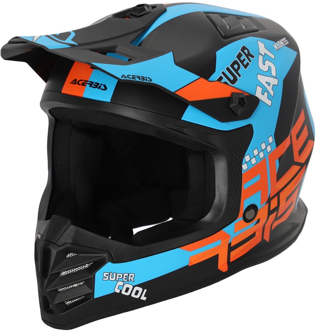 Acerbis Profile Jugend Motocross Helm schwarz matt/orange Y/L (51/52) Abbildung 1