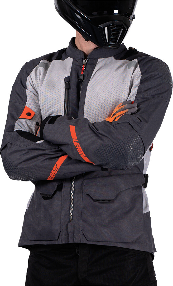 Side view of Leatt ADV Flowtour 5.5 waterproof Motorcycle Textile Jacket