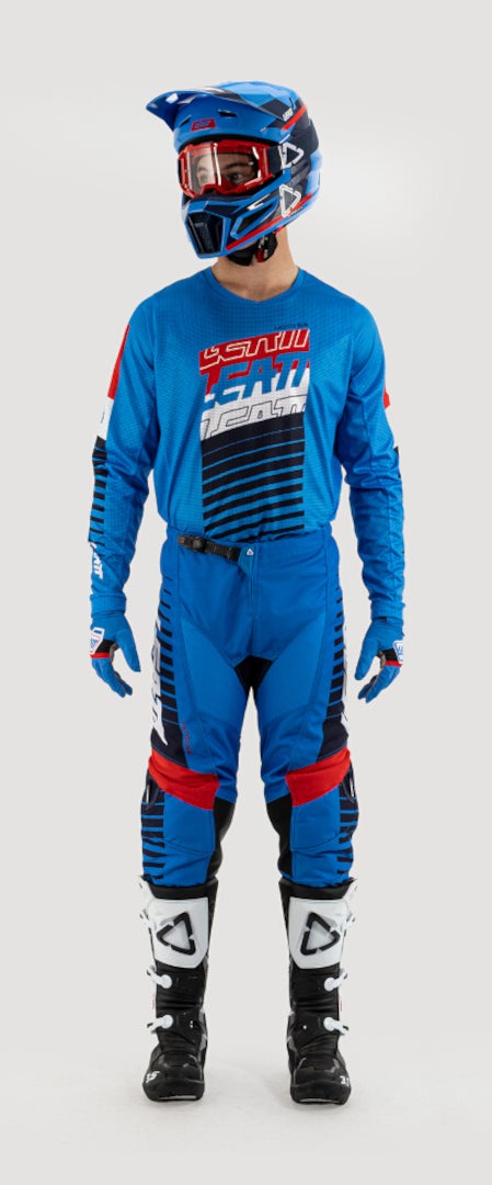 Leatt 3.5 Ride Kit Stripes 2025 Set Maglia e Pantaloni Motocross blu L Figura 6